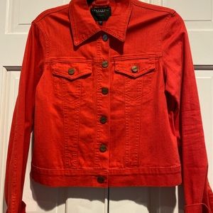 Sanctuary denim jacket red, Sz L